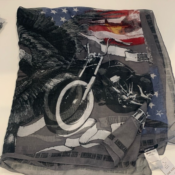 American Eagle Flag Motorcycle Scarf, Unisex, polyester, NWT - Picture 1 of 13